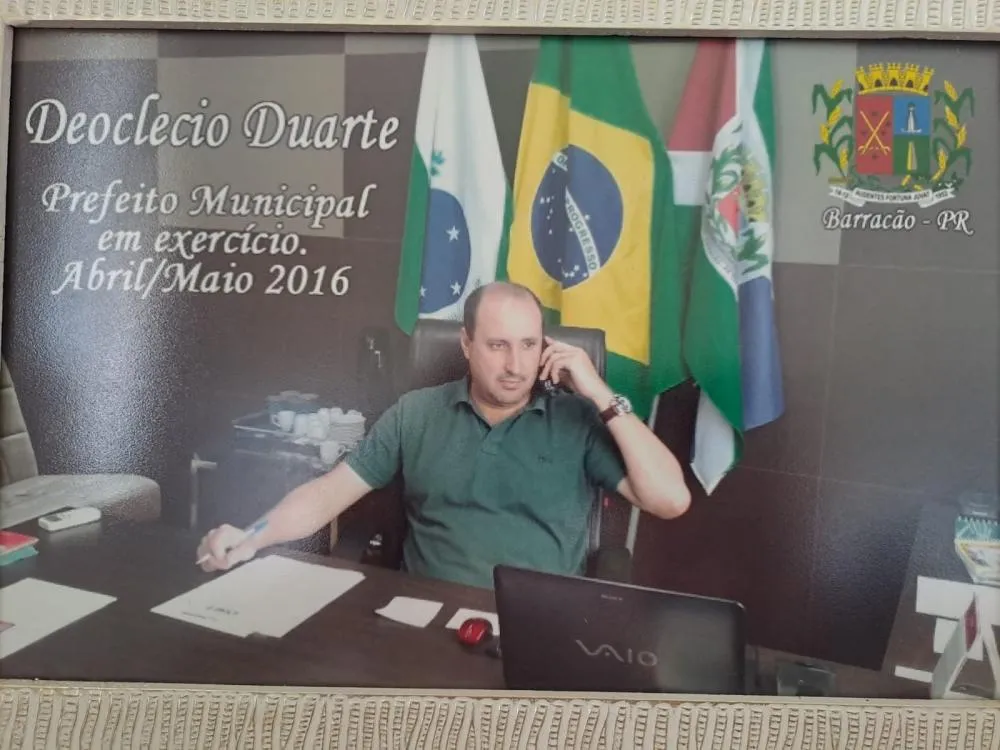Deoclécio exerceu cargo de prefeito interino de Barracão em 2016