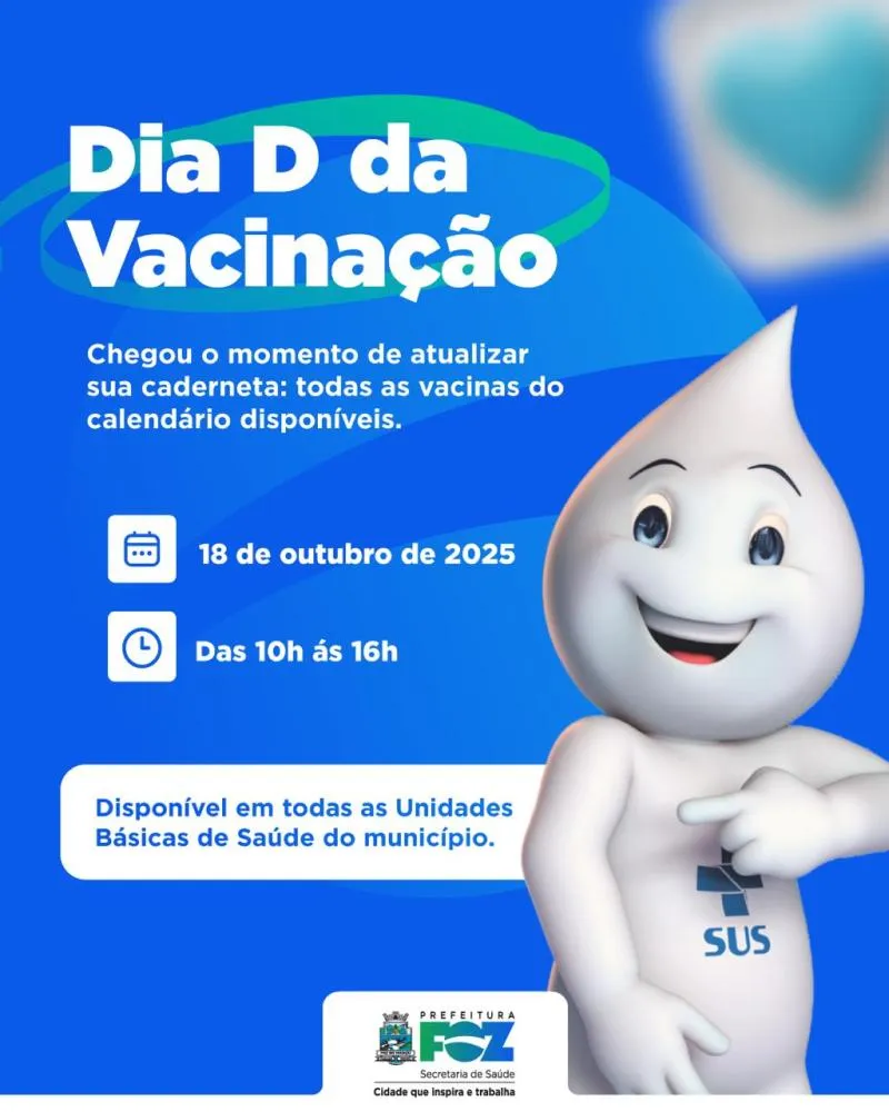 Saúde promove “Dia D” da multivacinação no próximo sábado (18)
