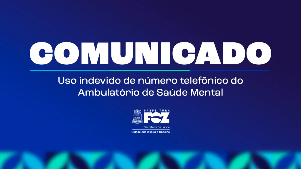 uso indevido de número telefônico do Ambulatório de Saúde Mental