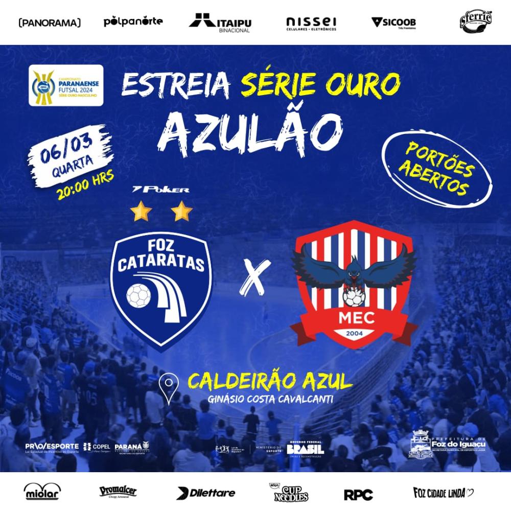 Foz Cataratas Futsal estreia nesta quarta com portões abertos 