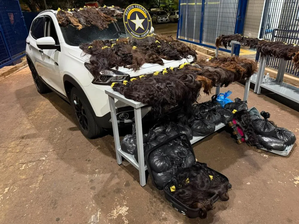 Carga com 148,2 kg de cabelo humano é apreendida pela Receita Federal