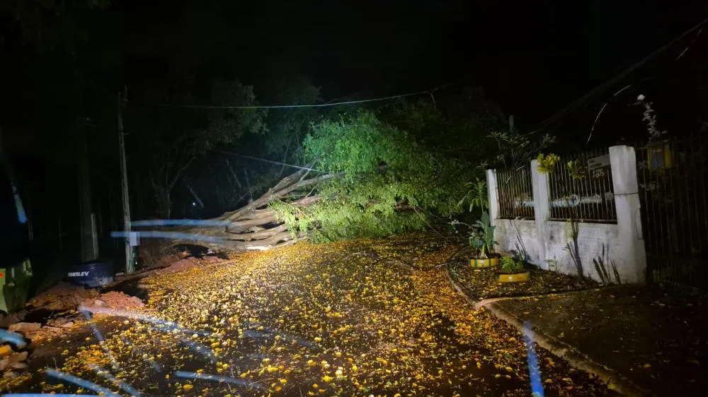 Temporal alaga residência e deixa família de seis pessoas em abrigo em Foz do Iguaçu