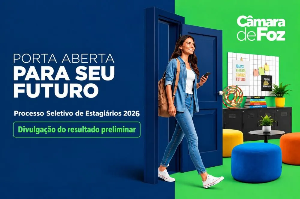 Câmara de Foz divulga resultado preliminar do processo seletivo de estágio