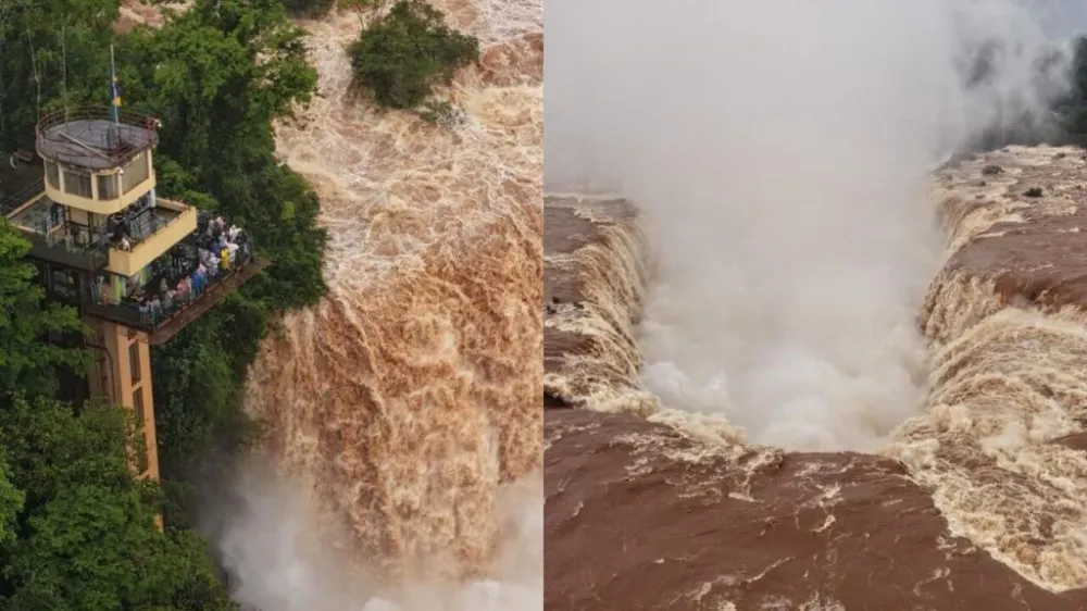 Cataratas do Iguaçu têm maior volume de 2026, com 17,7 milhões de litros de água por segundo