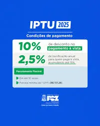 Agendamento para isenção do IPTU inicia em 10 de março; saiba quem pode solicitar