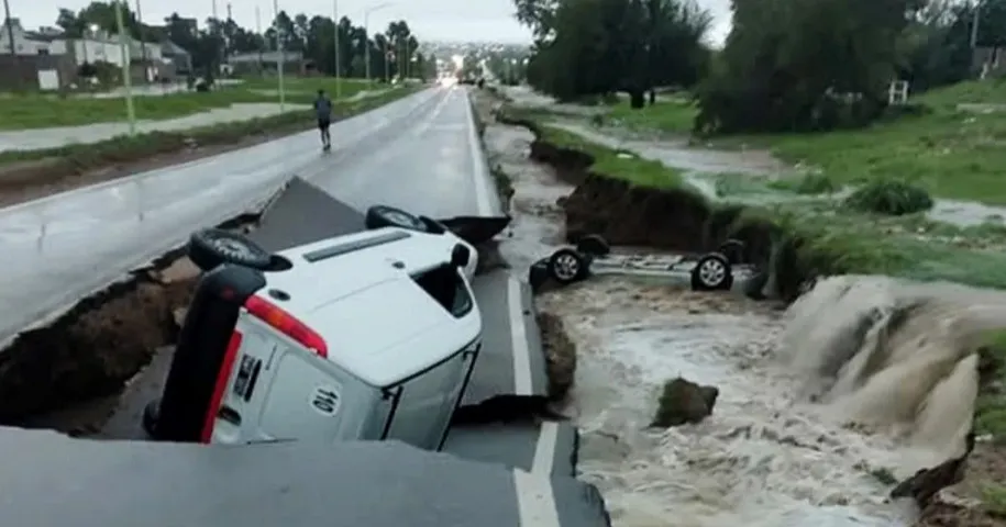 Frente fria que deve chegar ao sul este fim de semana provoca desastre na Argentina