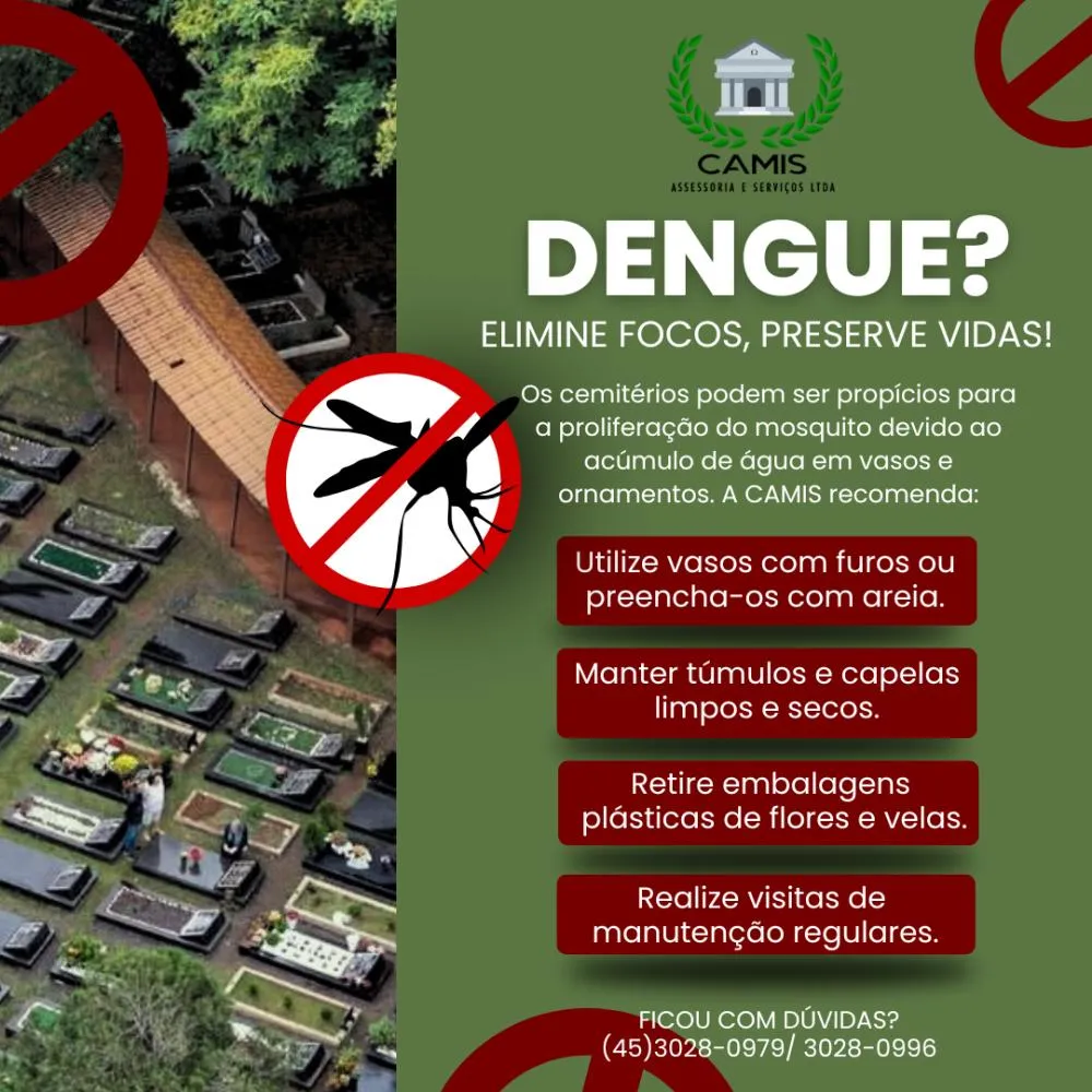 CAMIS realiza Campanha de Conscientização para Combater a Dengue nos Cemitérios de Foz do Iguaçu