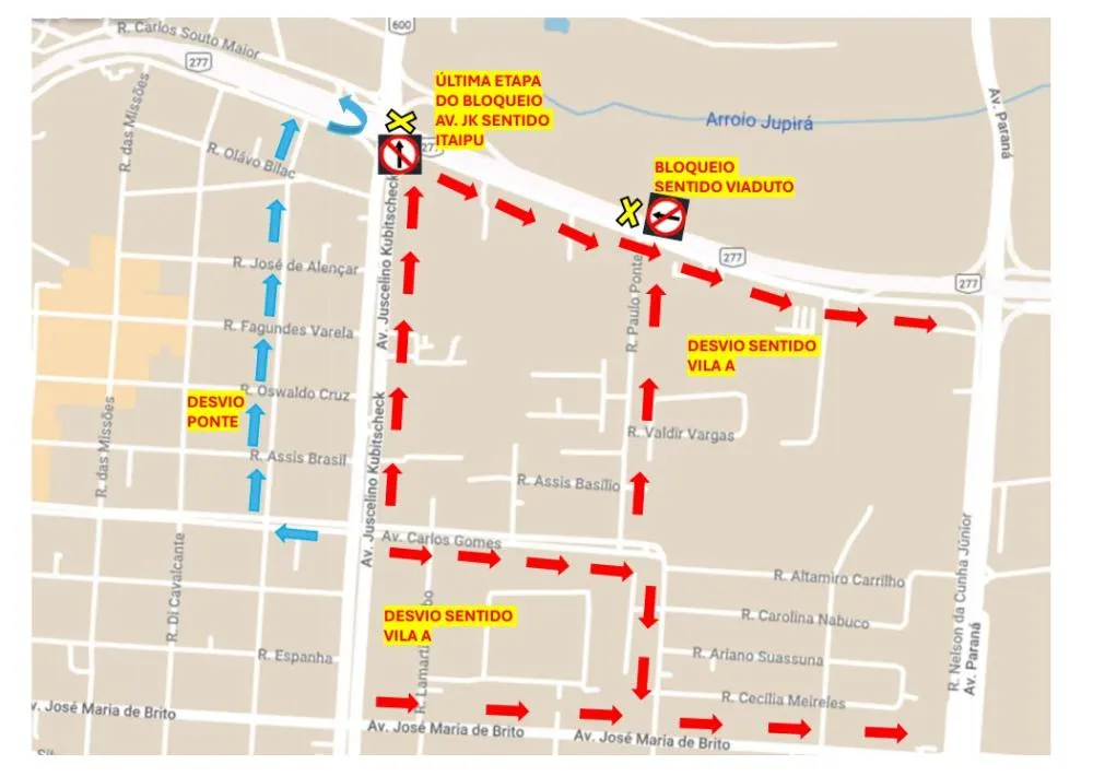 Avenida JK terá bloqueio para finalização das obras de recape asfáltico