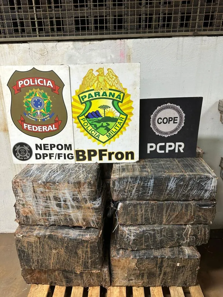 PF, PC E PM APREENDEM MAIS DE 400KG DE DROGAS EM FOZ DO IGUAÇU.